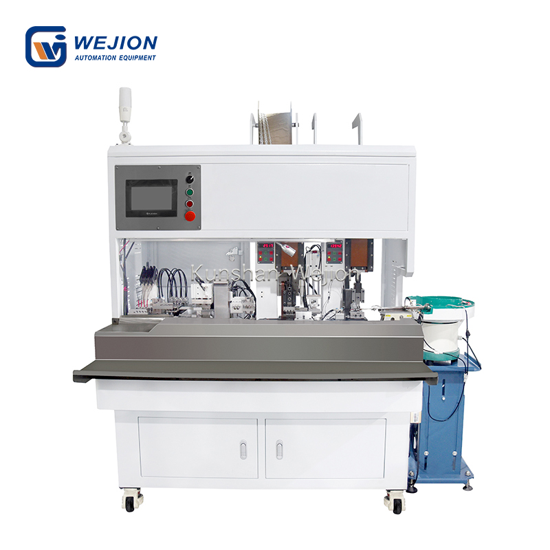 半自动四芯电源线剥皮压接机